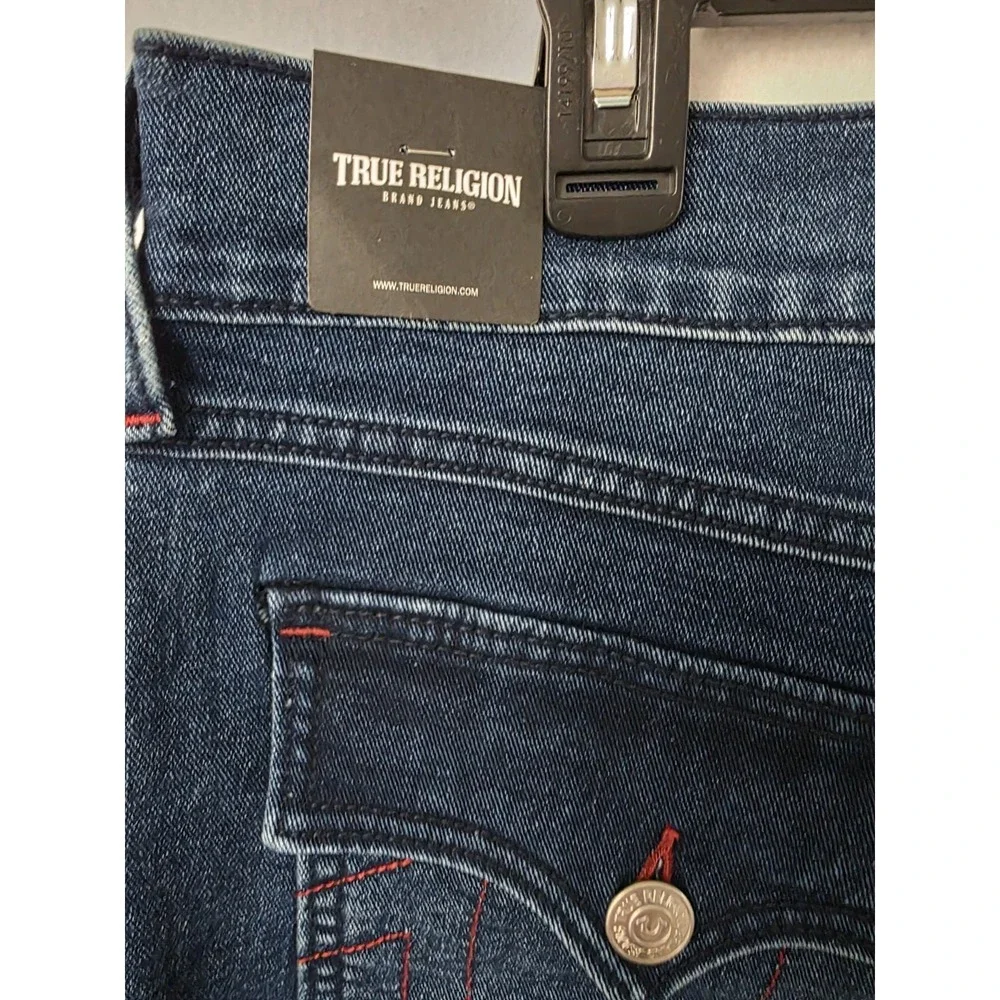 True Religion Ricky SN Flap Straight Style‎ 701180 Dark Shivering Wash Sz 36x32